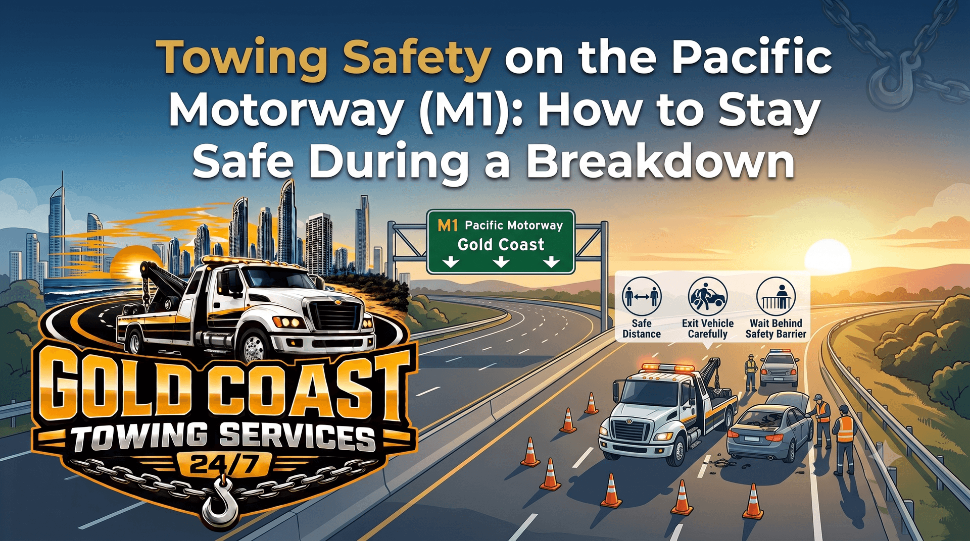 Towing Safety on the Pacific Motorway (M1): How to Stay Safe During a Roadside Breakdown